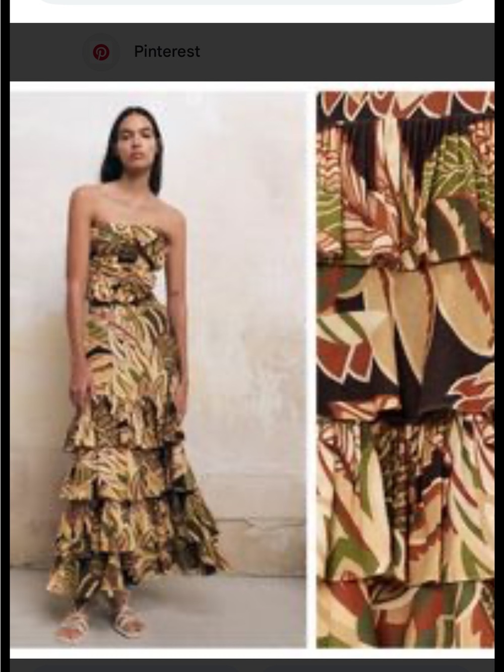 Zara Multicolor Tropical Ruffle Two-Piece Set Size S - Picture 4 of 16